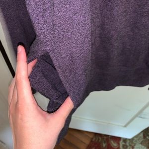 purple North Face sweatshirt